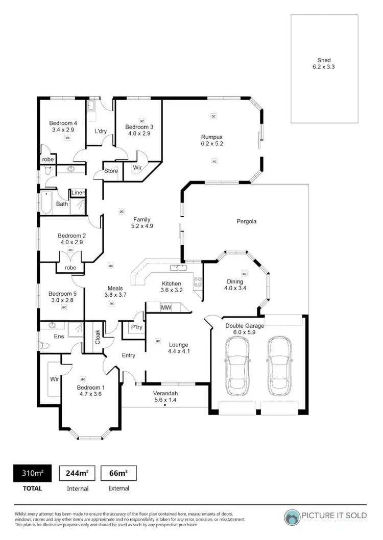 Floorplan of Homely house listing, 55 Somerset Grove, Craigmore SA 5114
