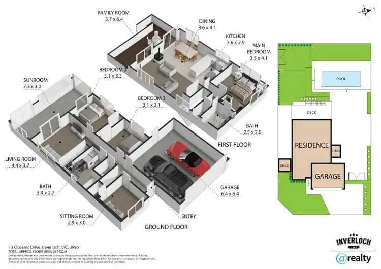 Floorplan of Homely house listing, 13 Oceanic Drive, Inverloch VIC 3996