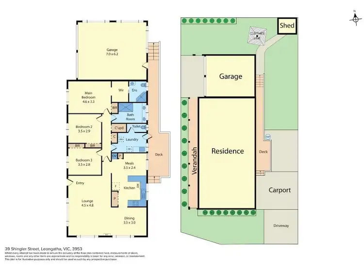 Floorplan of Homely house listing, 39 Shingler Street, Leongatha VIC 3953