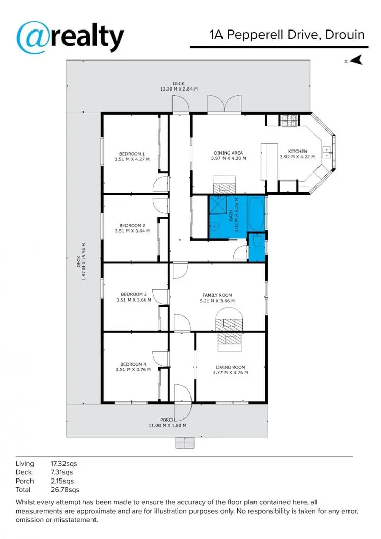 Floorplan of Homely house listing, 1A Pepperell Drive, Drouin VIC 3818