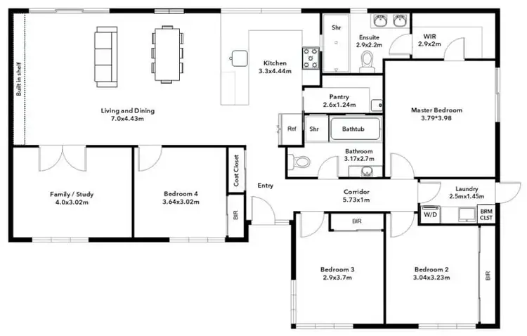 Floorplan of Homely house listing, 5 Simon Court, Wheelers Hill VIC 3150
