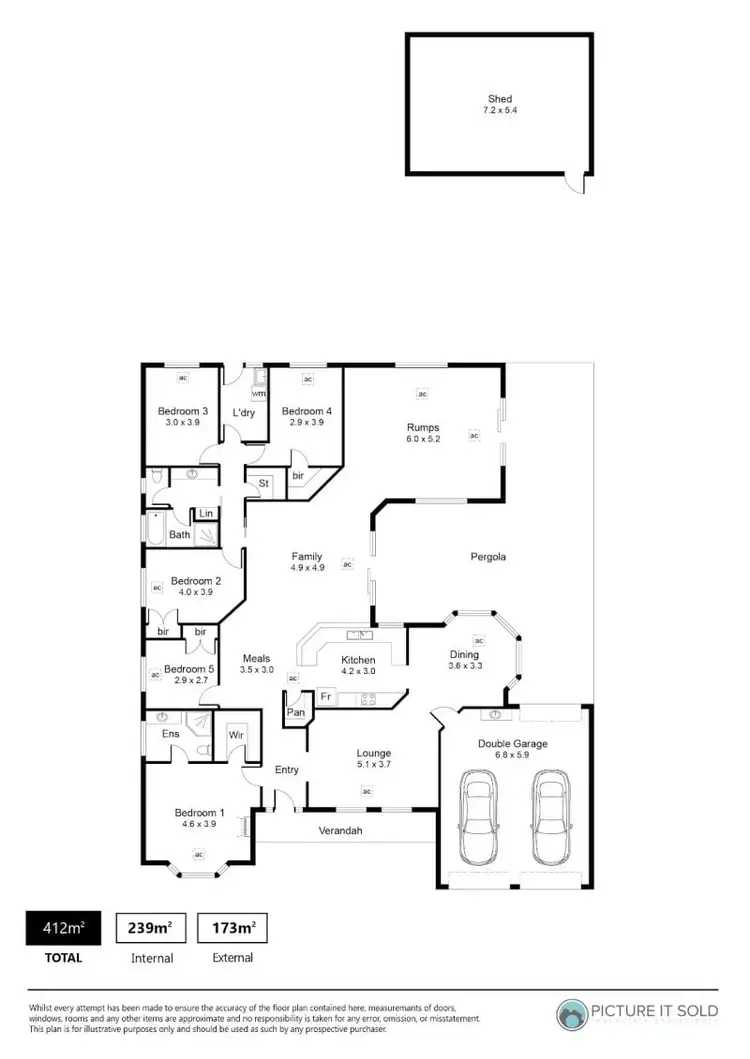 Floorplan of Homely house listing, 14 Luke Avenue, Salisbury Downs SA 5108