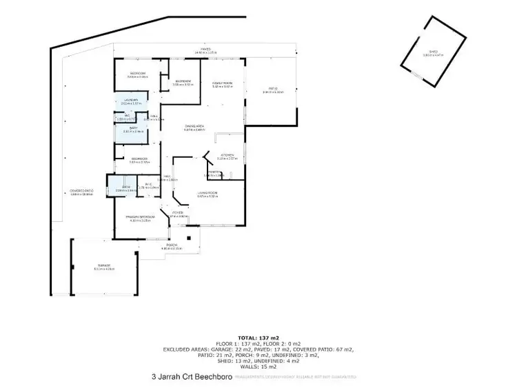 Floorplan of Homely house listing, 3 Jarrah Court, Beechboro WA 6063