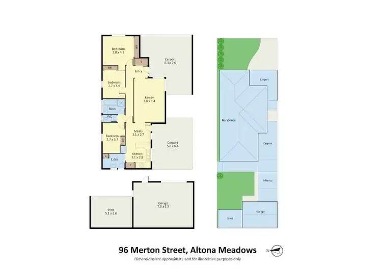 Floorplan of Homely house listing, 96 Merton Street, Altona Meadows VIC 3028