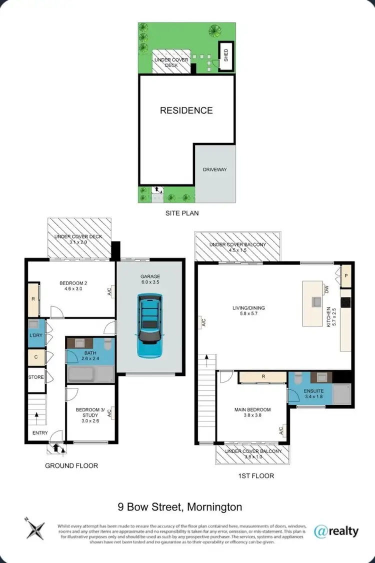 Floorplan of Homely unit listing, 9 Bow Street, Mornington VIC 3931