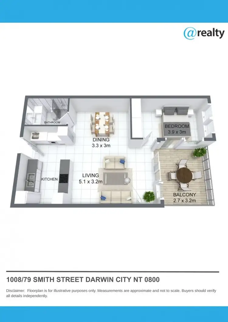 Floorplan of Homely unit listing, 1008/79 Smith Street, Darwin City NT 800