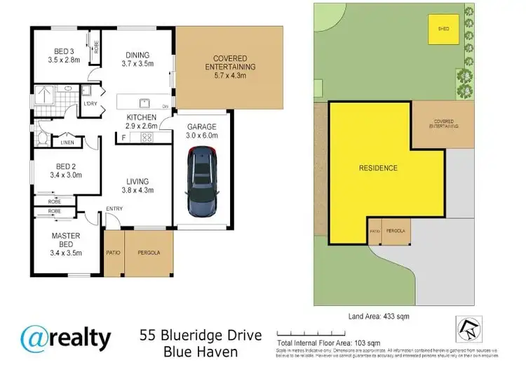 Floorplan of Homely house listing, 55 Blueridge Drive, Blue Haven NSW 2262