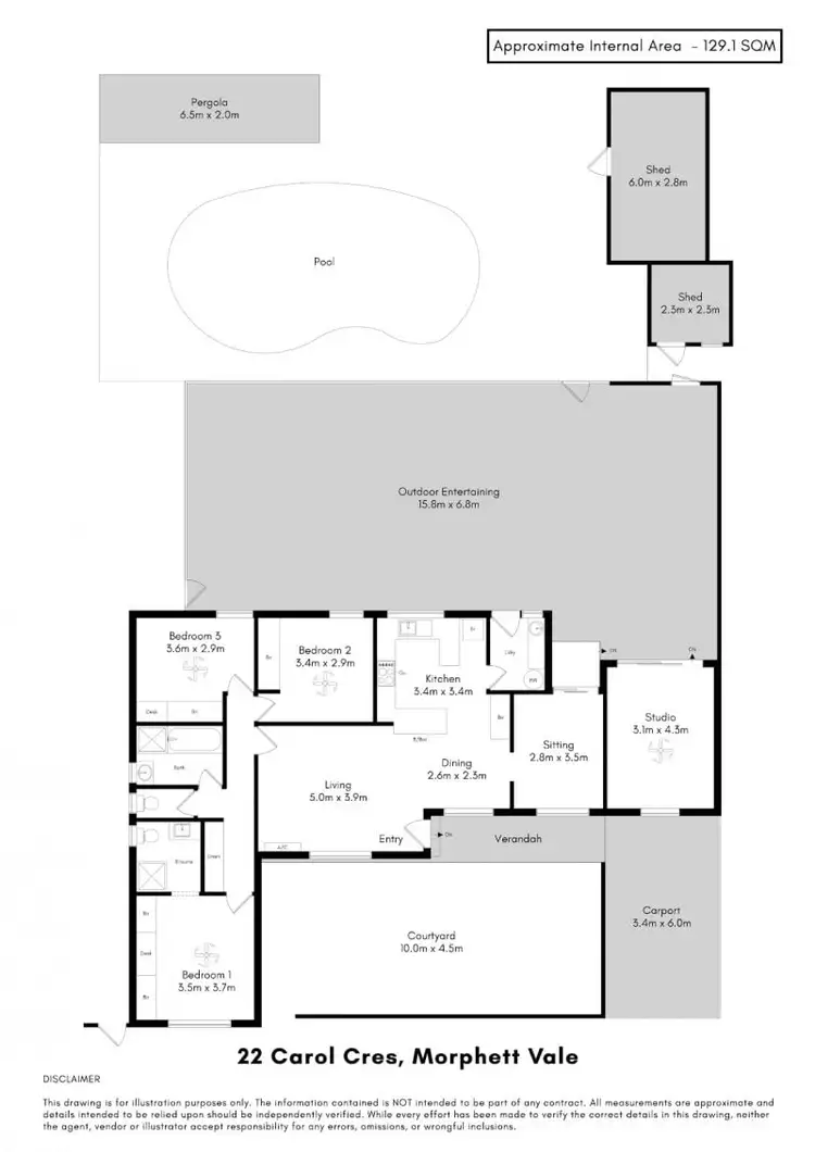 Floorplan of Homely house listing, 22 Carol Crescent, Morphett Vale SA 5162
