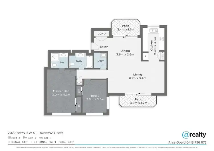 Floorplan of Homely apartment listing, 20/9 Bayview Street, Runaway Bay QLD 4216