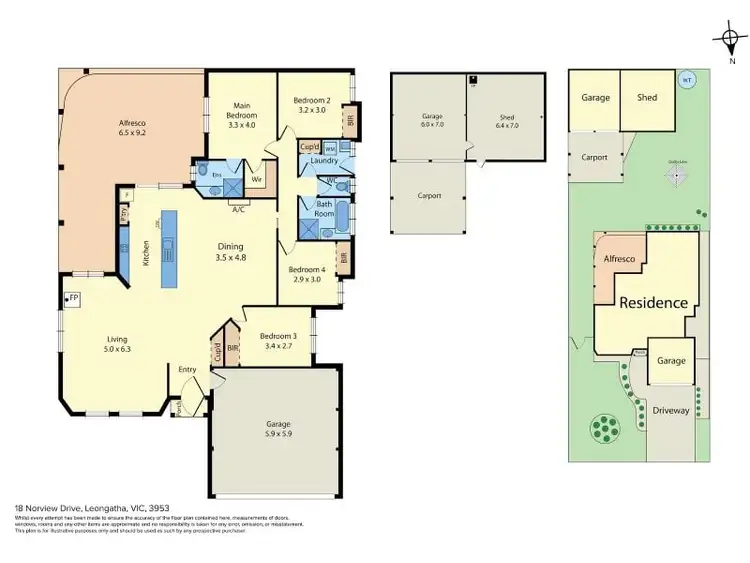 Floorplan of Homely house listing, 18 Norview Drive, Leongatha VIC 3953