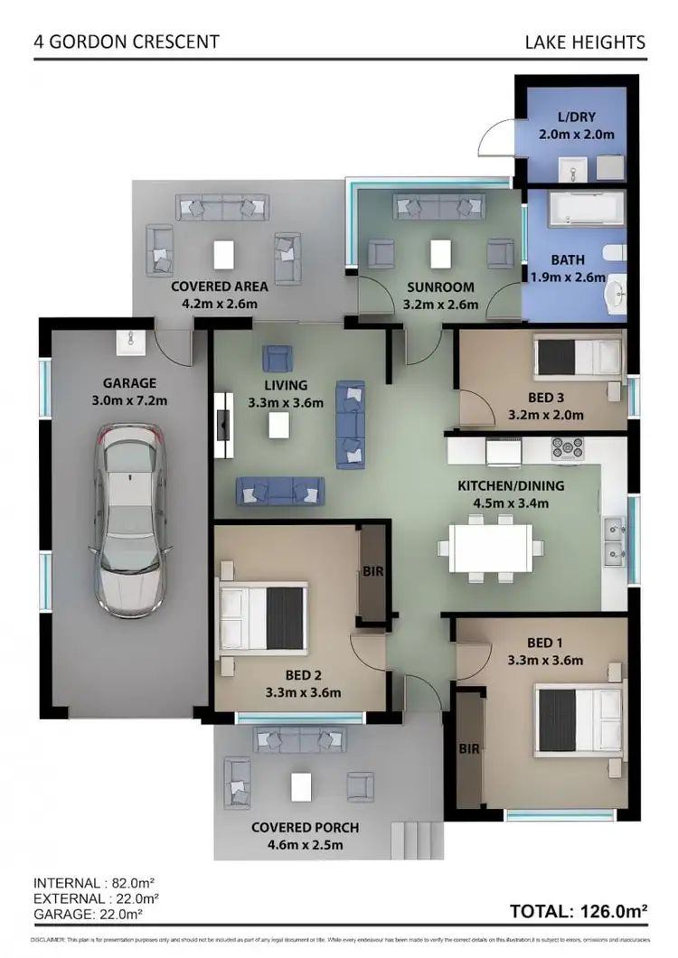 Floorplan of Homely house listing, 4 Gordon Crescent, Lake Heights NSW 2502