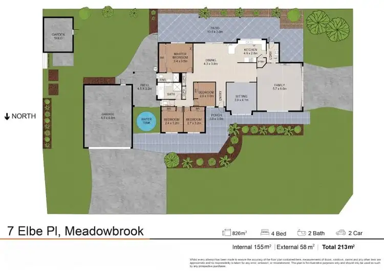 Floorplan of Homely house listing, 7 Elbe Place, Meadowbrook QLD 4131