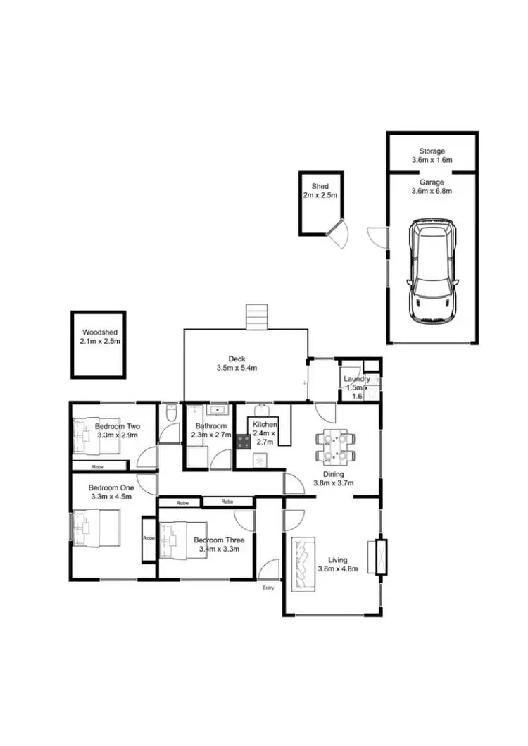 Floorplan of Homely house listing, 27 CORNWALL CRESCENT, Newnham TAS 7248