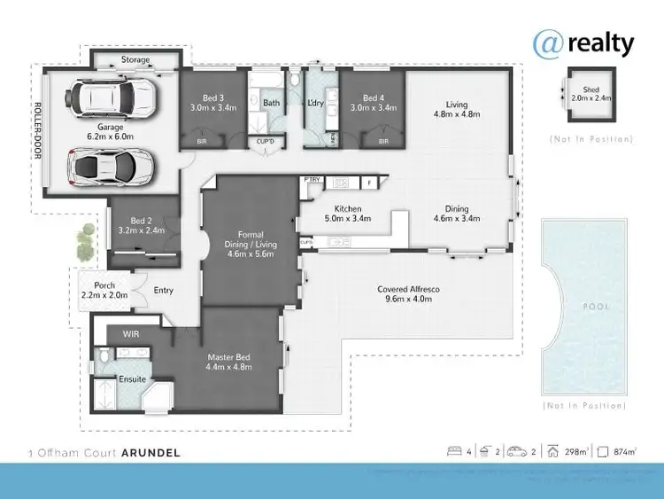 Floorplan of Homely house listing, 1 Offham Court, Arundel QLD 4214