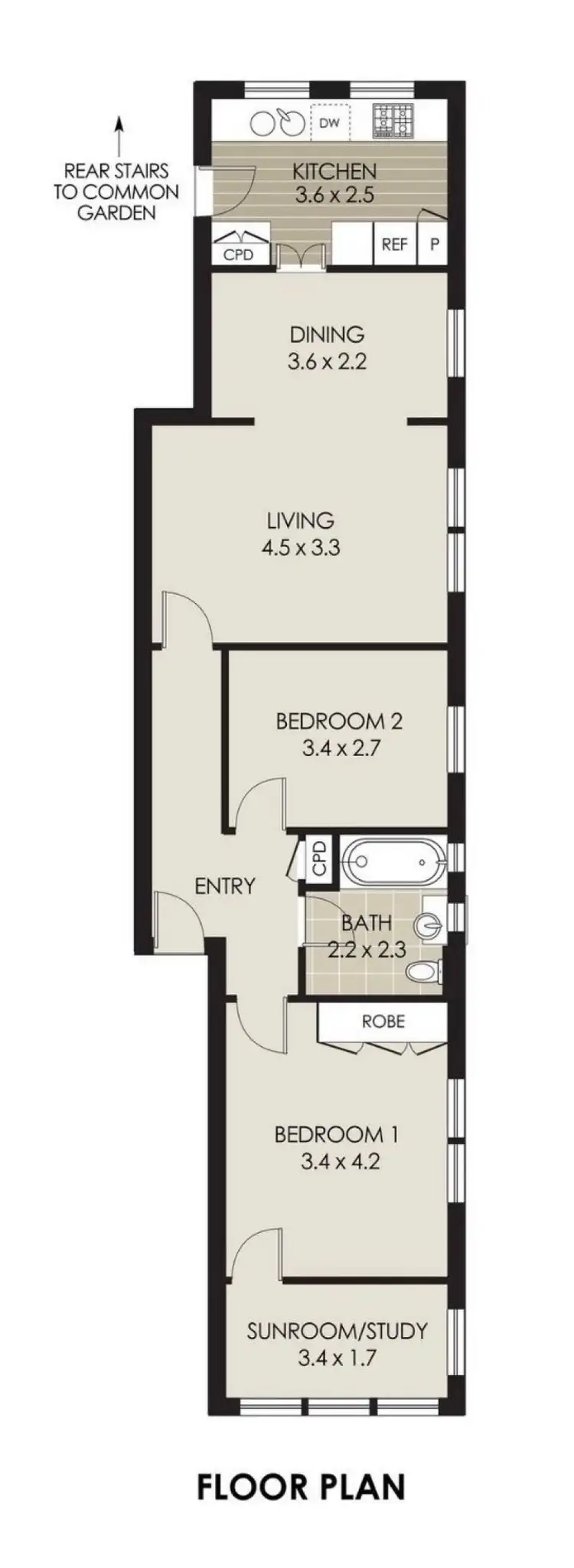 Floorplan of Homely unit listing, 3/4 Bardsley Gardens, North Sydney NSW 2060
