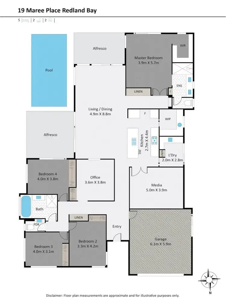 Floorplan of Homely house listing, 19 Maree Place, Redland Bay QLD 4165
