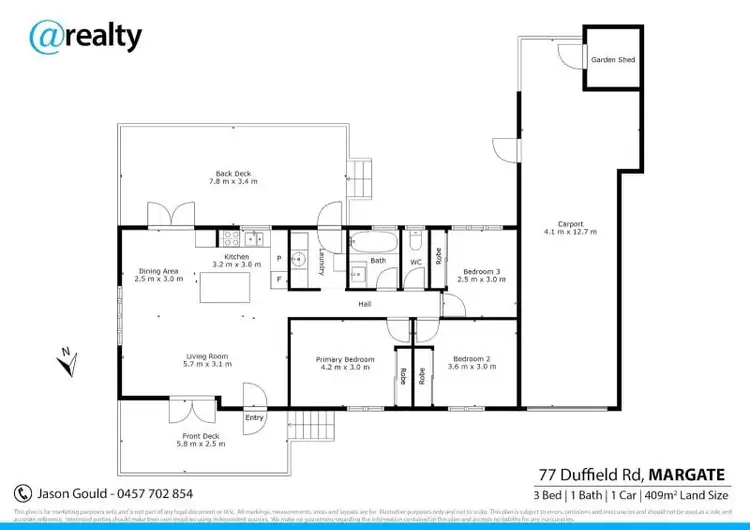 Floorplan of Homely house listing, 77 Duffield Road, Margate QLD 4019
