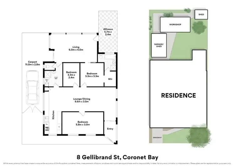 Floorplan of Homely house listing, 8 Gellibrand Street, Coronet Bay VIC 3984
