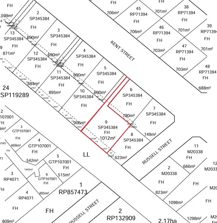Floorplan of Homely land listing, 734A Kent Street, Maryborough QLD 4650