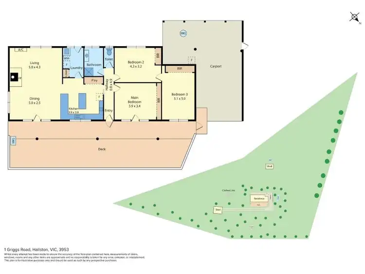Floorplan of Homely rural property listing, 1 Griggs Road, Hallston VIC 3953