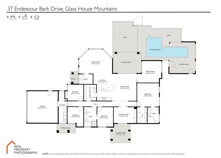 Floorplan of Homely house listing, 37 Endeavour Bark Drive, Glass House Mountains QLD 4518