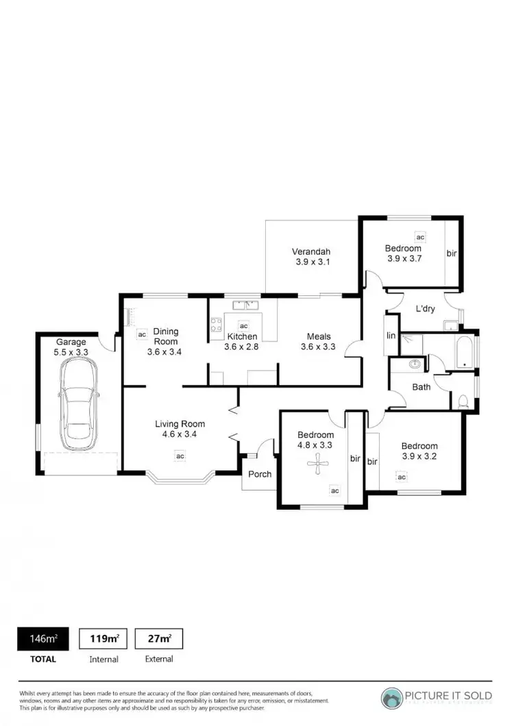 Floorplan of Homely house listing, 115A Folkestone Road, Dover Gardens SA 5048