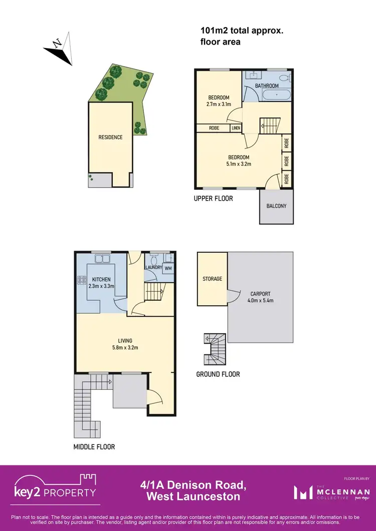 Floorplan of Homely unit listing, 4/1A Denison Road, West Launceston TAS 7250