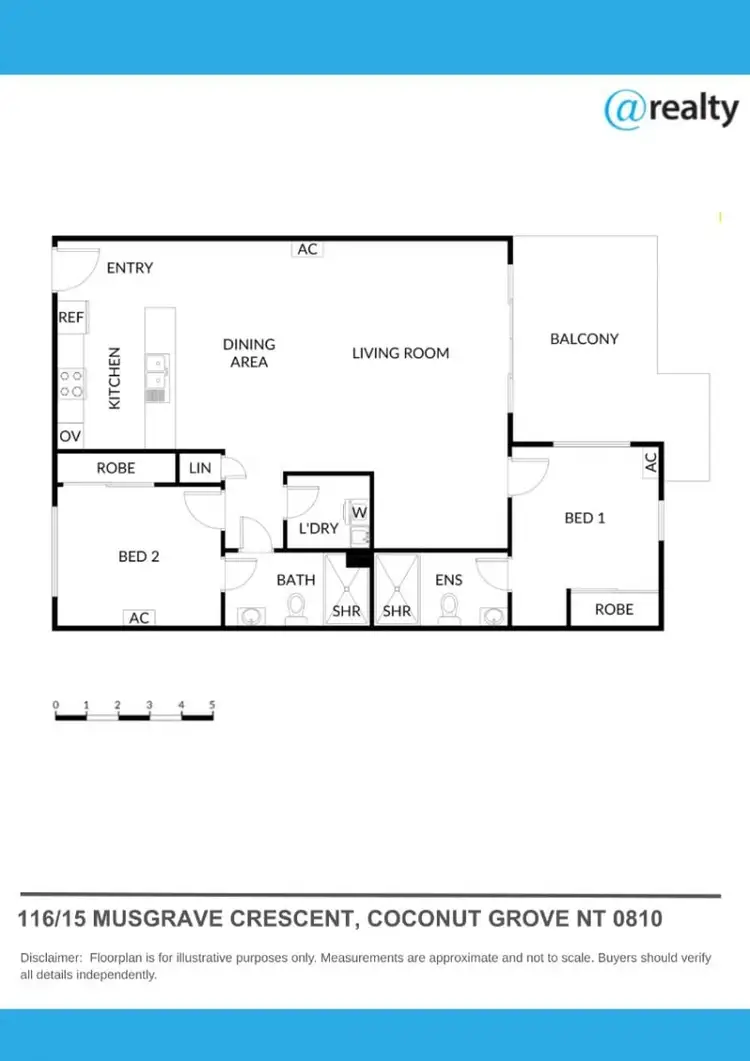 Floorplan of Homely unit listing, 116/15 Musgrave Crescent, Coconut Grove NT 810