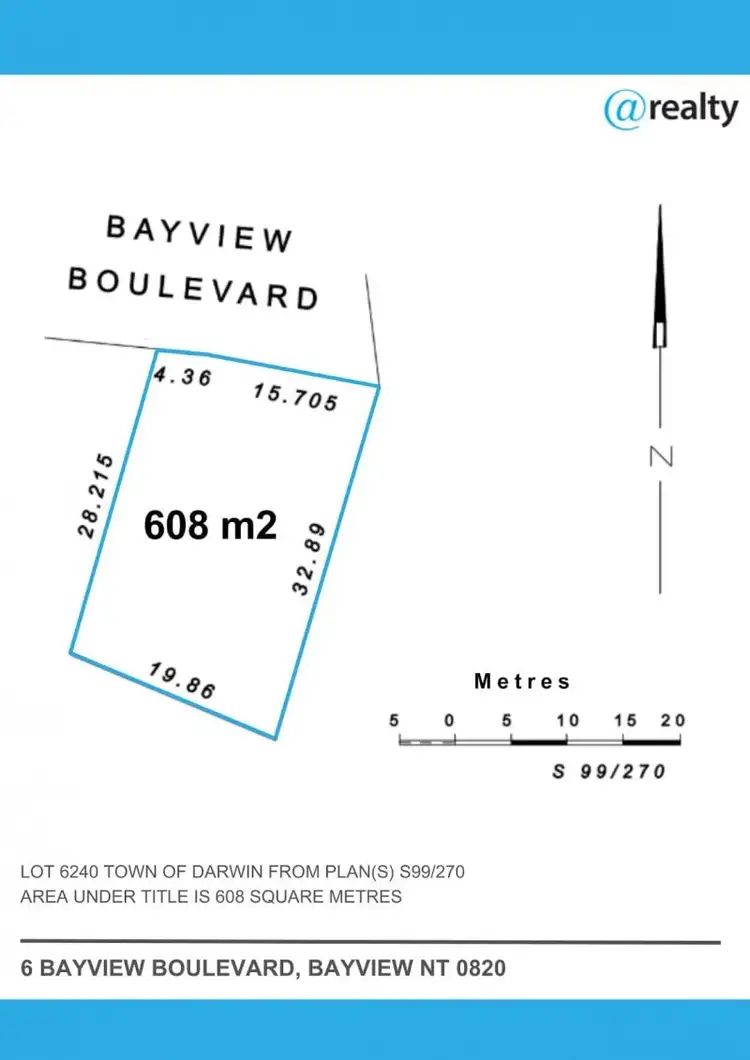 Floorplan of Homely land listing, 6 Bayview Boulevard, Bayview NT 820