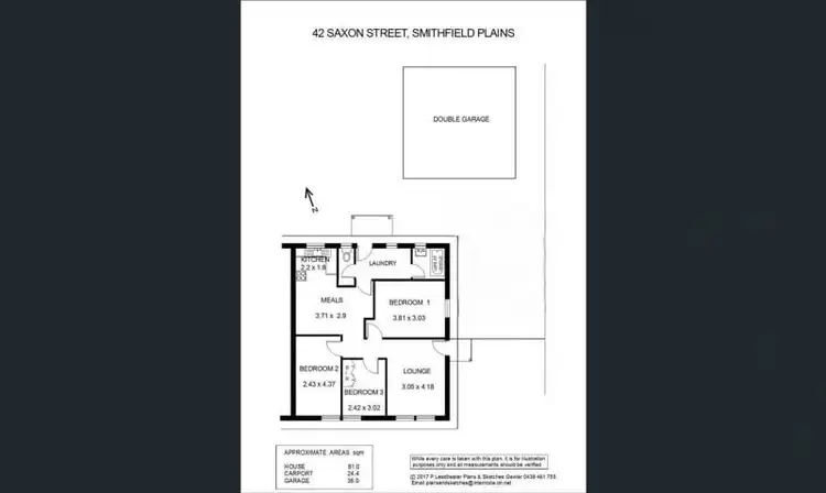 Floorplan of Homely house listing, 42 Saxon St, Smithfield Plains SA 5114