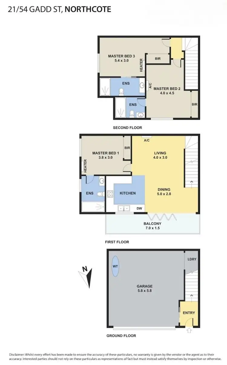 Floorplan of Homely townhouse listing, 21/54 Gadd Street, Northcote VIC 3070