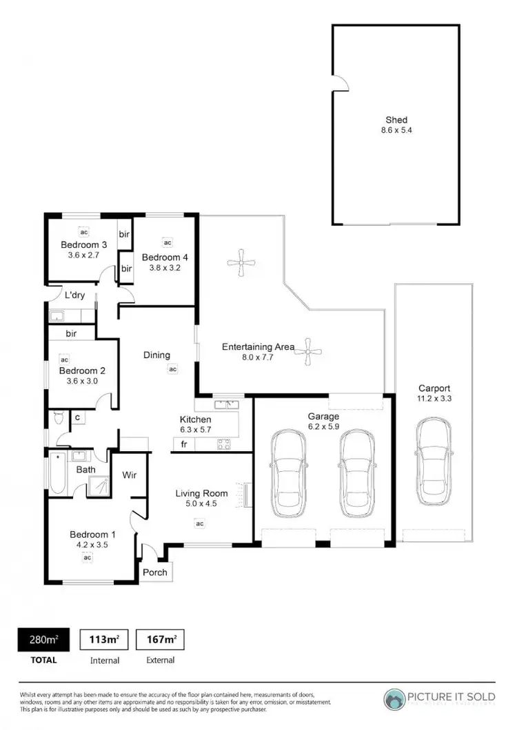 Floorplan of Homely house listing, 56 Somerset Grove, Craigmore SA 5114