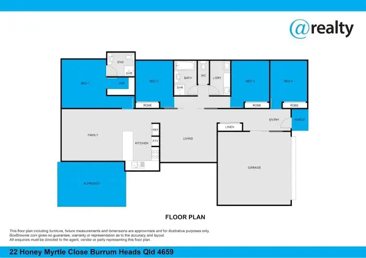 Floorplan of Homely house listing, 22 Honey Myrtle Close, Burrum Heads QLD 4659