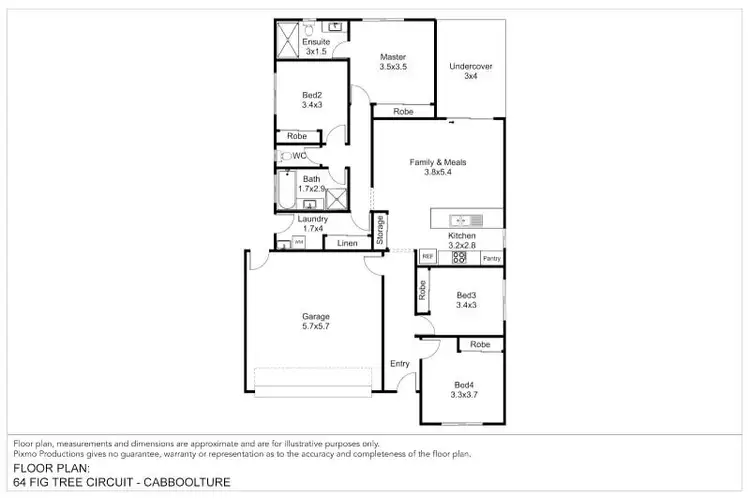 Floorplan of Homely house listing, 64 Fig Tree Circuit, Caboolture QLD 4510