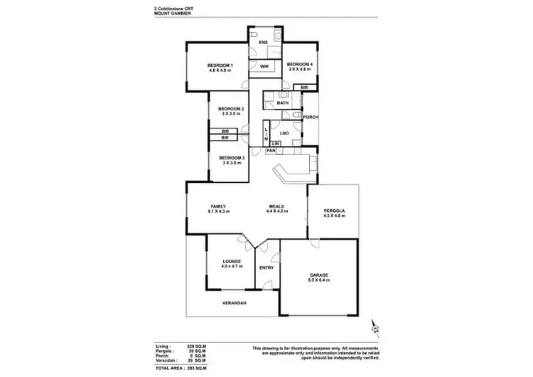Floorplan of Homely house listing, 2 Cobblestone Court, Mount Gambier SA 5290
