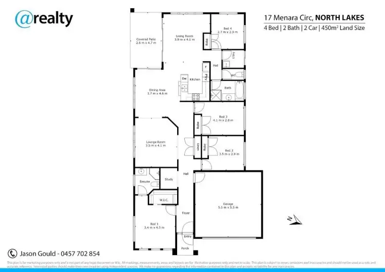 Floorplan of Homely house listing, 17 Menara Circuit, North Lakes QLD 4509