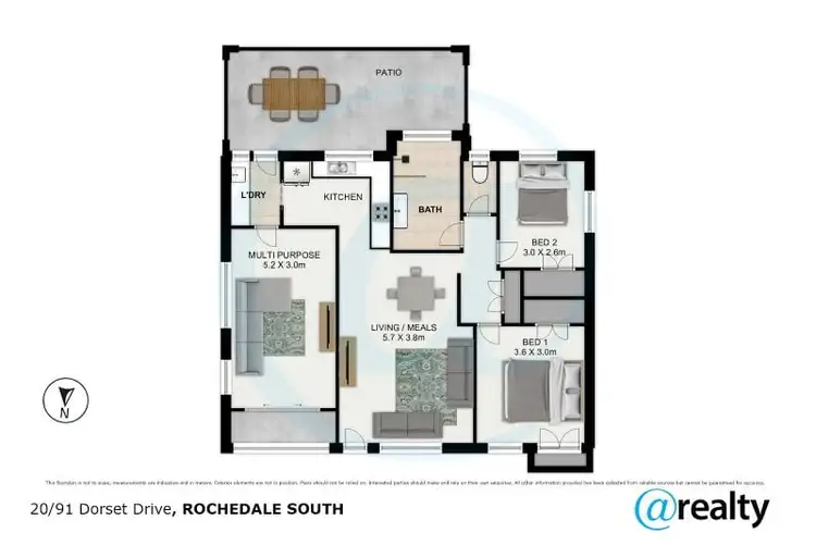 Floorplan of Homely unit listing, 20/91 Dorset Drive, Rochedale South QLD 4123