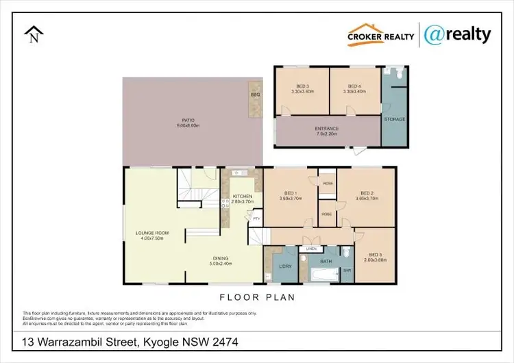 Floorplan of Homely house listing, 13 Warrazambil Street, Kyogle NSW 2474