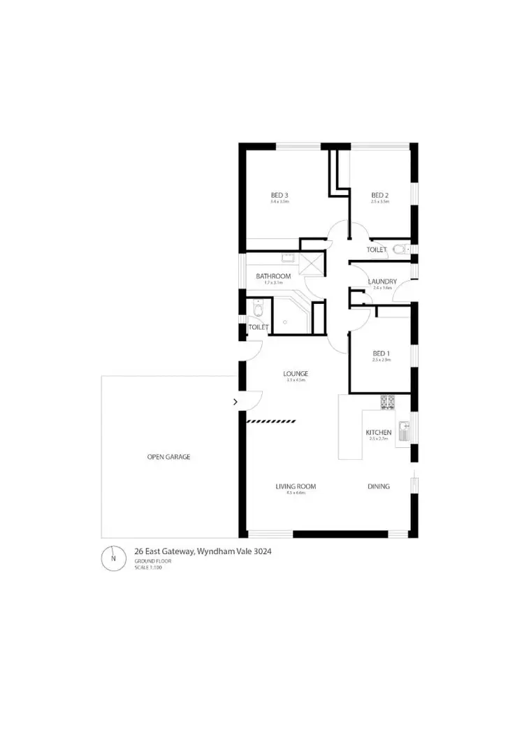 Floorplan of Homely house listing, 26 East Gateway, Wyndham Vale VIC 3024