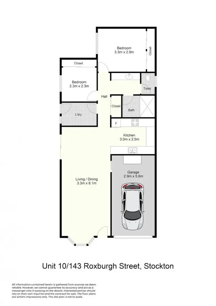Floorplan of Homely flat listing, 10/143 Roxburgh Street, Stockton NSW 2295