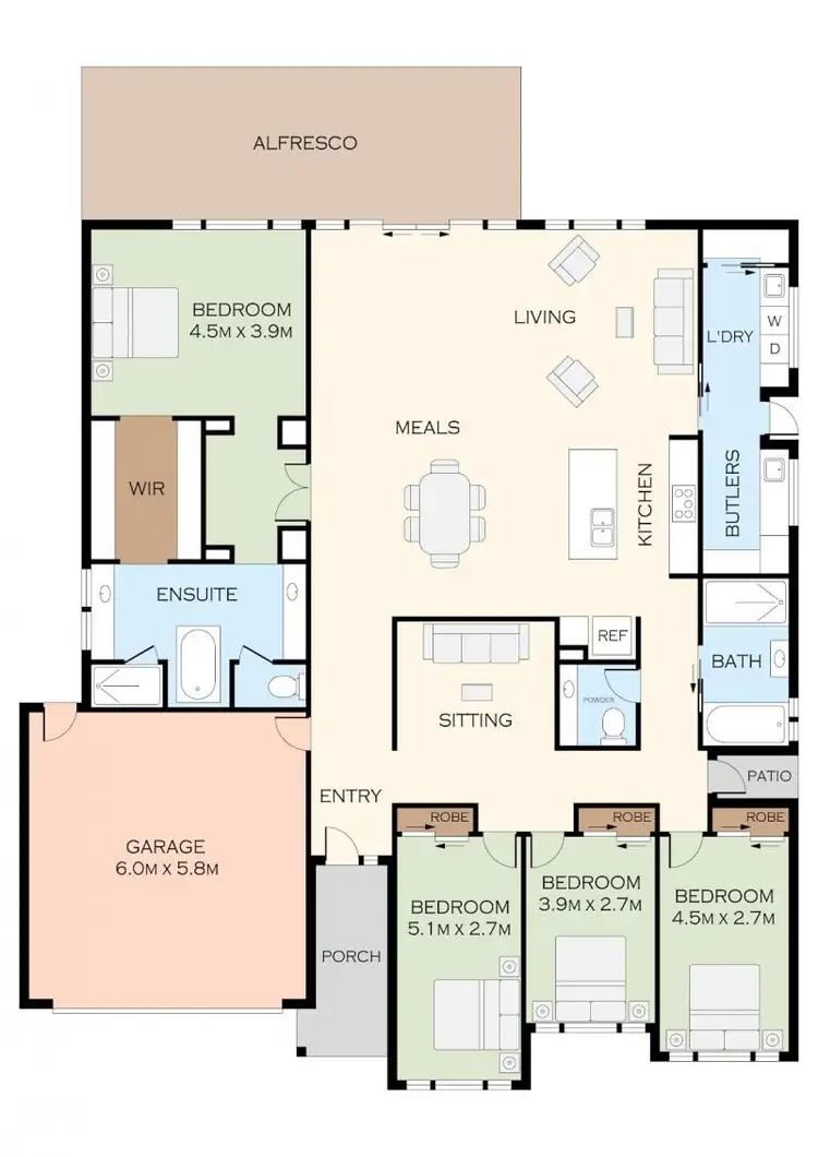 Floorplan of Homely house listing, 223 Freshwater Drive, Banksia Beach QLD 4507