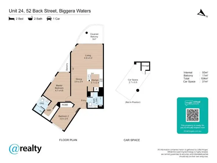 Floorplan of Homely apartment listing, 24/52 Back Street, Biggera Waters QLD 4216