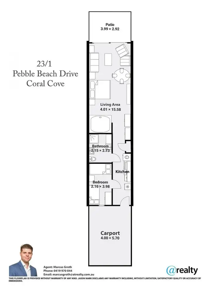 Floorplan of Homely villa listing, 23/1 Pebble Beach Drive, Coral Cove QLD 4670