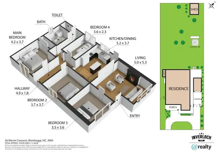 Floorplan of Homely house listing, 26 Merrin Crescent, Wonthaggi VIC 3995