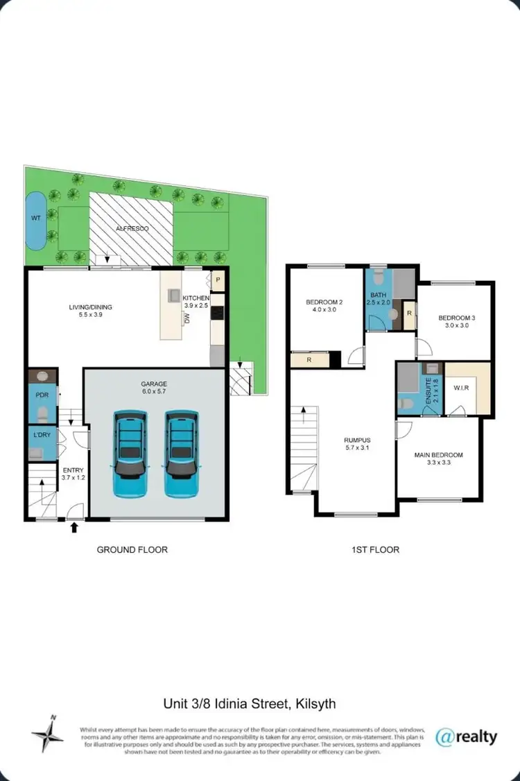 Floorplan of Homely townhouse listing, 3/8 Idinia Street, Kilsyth VIC 3137