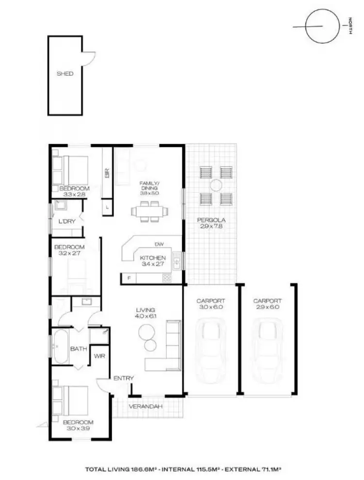 Floorplan of Homely house listing, 47 Bradley  Grove, Mitchell Park SA 5043
