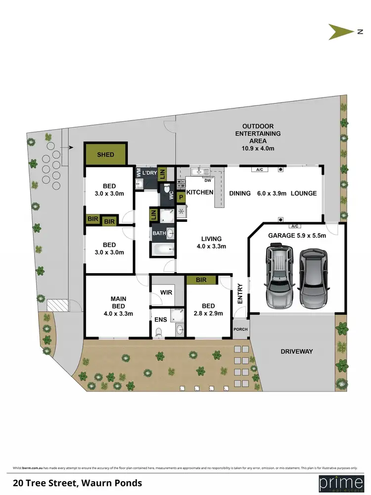 Floorplan of Homely house listing, 20 Tree Street, Waurn Ponds VIC 3216