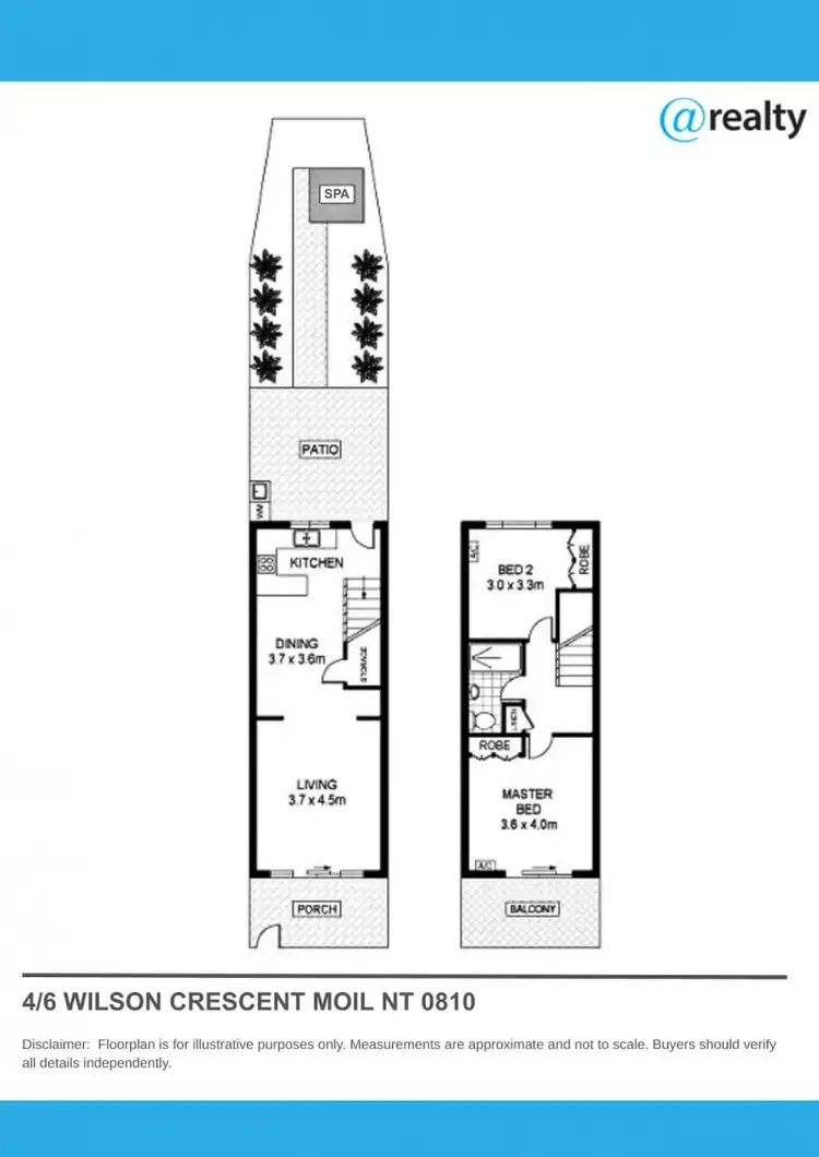 Floorplan of Homely townhouse listing, 4/6 Wilson Crescent, Moil NT 810
