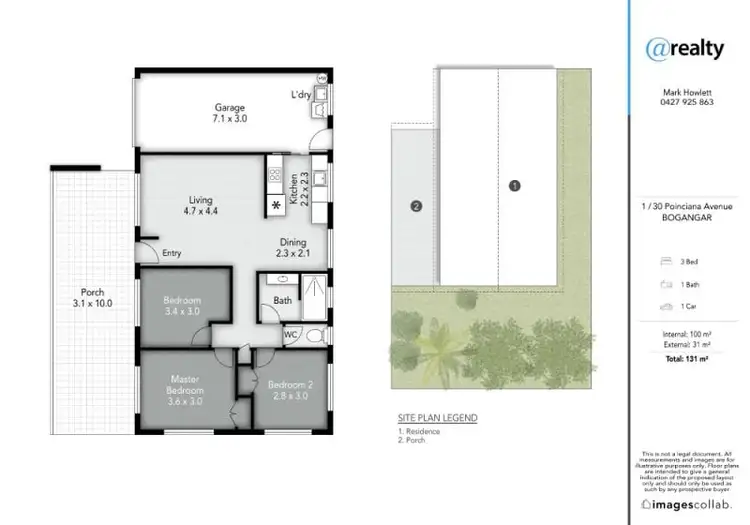 Floorplan of Homely semi-detached listing, 1/30 Poinciana Avenue, Bogangar NSW 2488