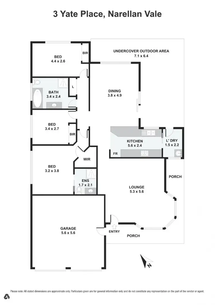 Floorplan of Homely house listing, 3 Yate Place, Narellan Vale NSW 2567